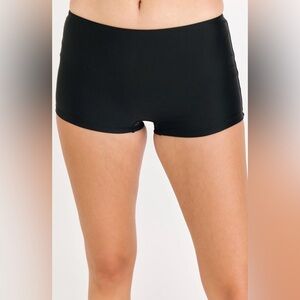 Calypsa Black Boyshort‎ Swim Bottoms Women's Size L Modest Swim